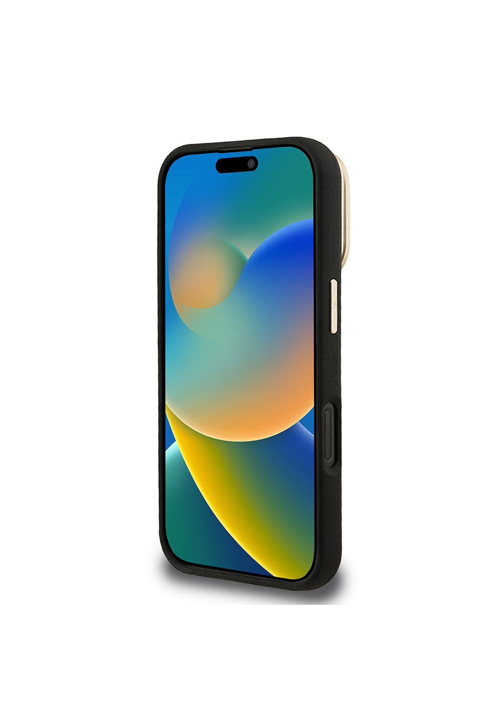 Apple iPhone 16 Pro Max Kılıf Guess Orijinal Lisanslı Grained Yazı Logolu Kamera Standlı Kapak