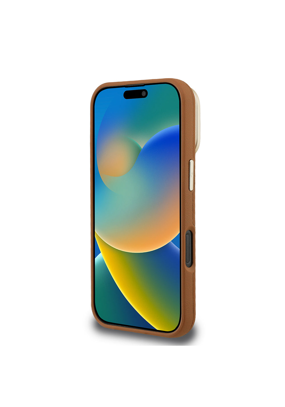 Apple iPhone 16 Pro Max Kılıf Guess Orijinal Lisanslı Grained Yazı Logolu Kamera Standlı Kapak