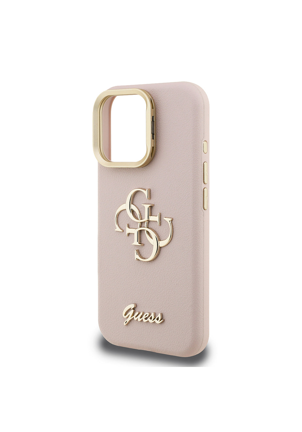 Apple iPhone 16 Pro Max Kılıf Guess Orijinal Lisanslı Grained Yazı Logolu Kamera Standlı Kapak