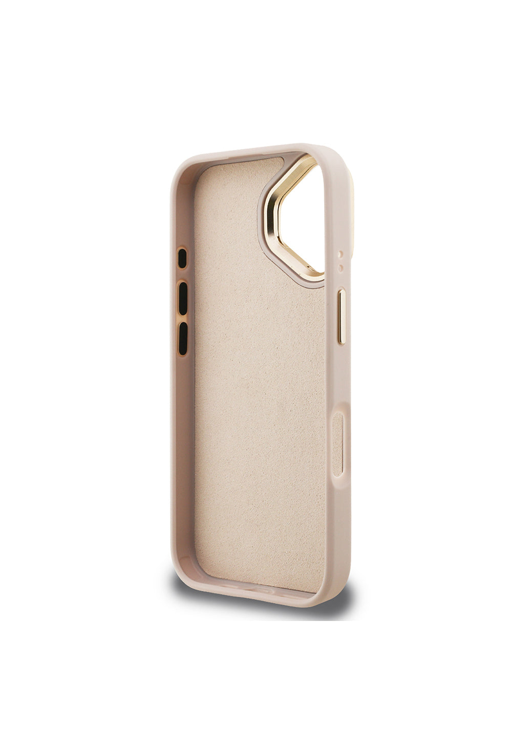 Apple iPhone 16 Plus Kılıf Guess Orijinal Lisanslı PU Deri 4G Desenli Metal Büyük 4G ve Yazı Logolu Kamera Standlı Kapak