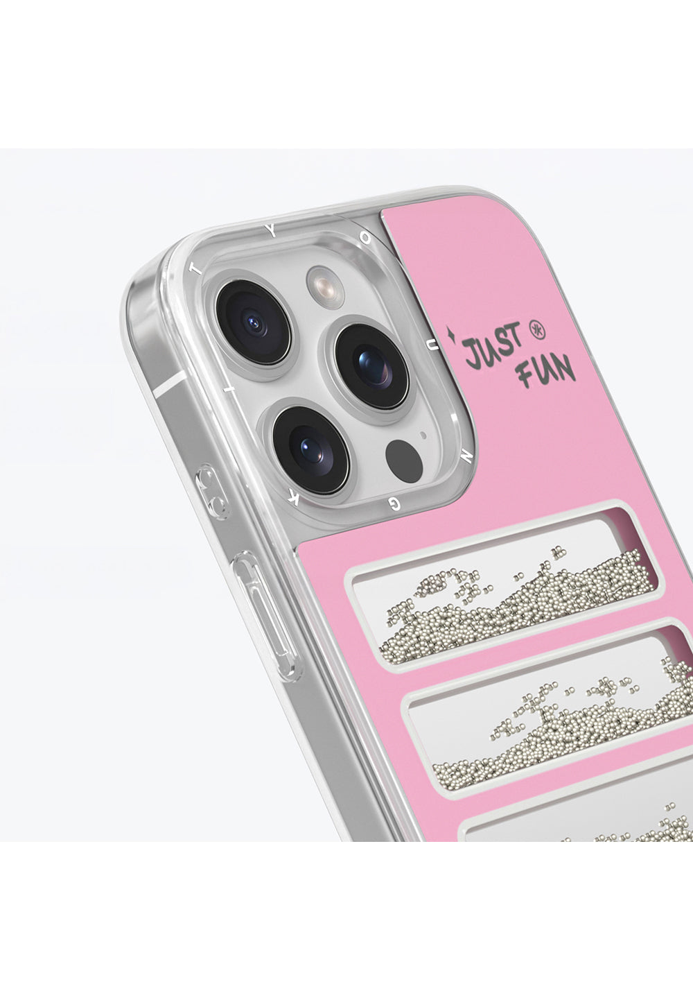 Apple iPhone 16 Pro Max Kılıf Aynalı ve Boncuklu Tasarım Youngkit Jump Serisi Kapak