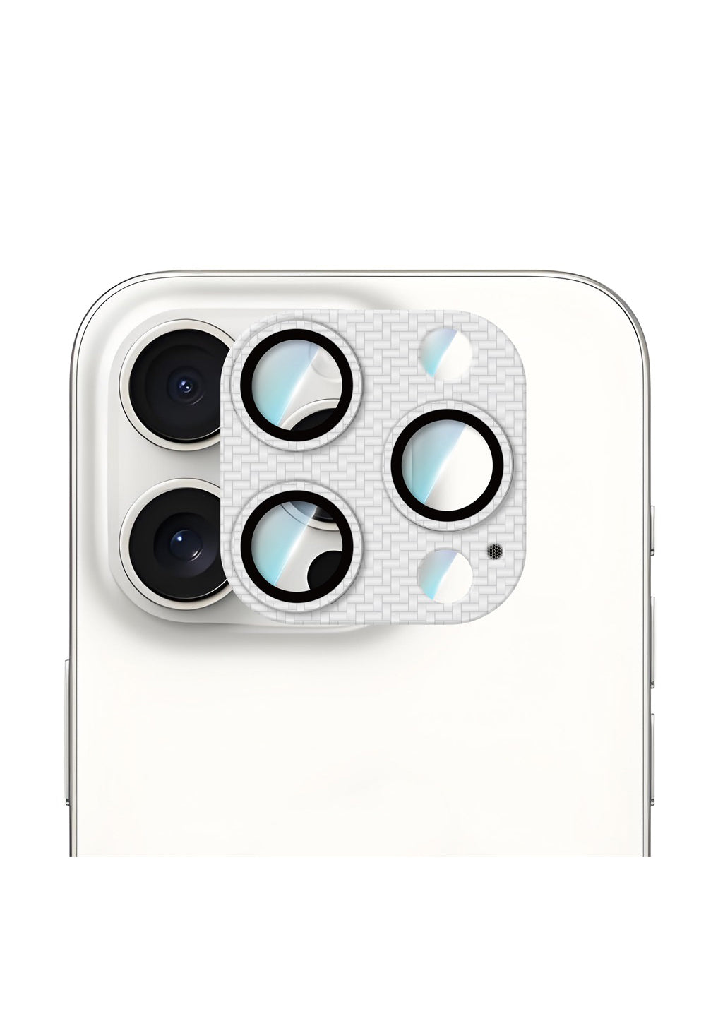 Apple iPhone 16 Pro Max CaseWorld Karbon Fiber Serisi Anti Reflective Ultra Clear Full Kamera Lens Koruyucu
