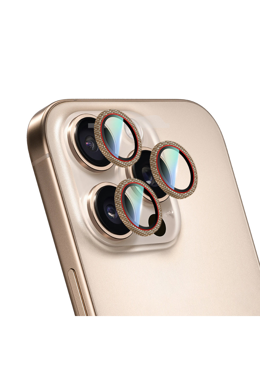 Apple iPhone 16 Pro Max CaseWorld Karbon Fiber Serisi Anti Reflective Ultra Clear Kamera Lens Koruyucu
