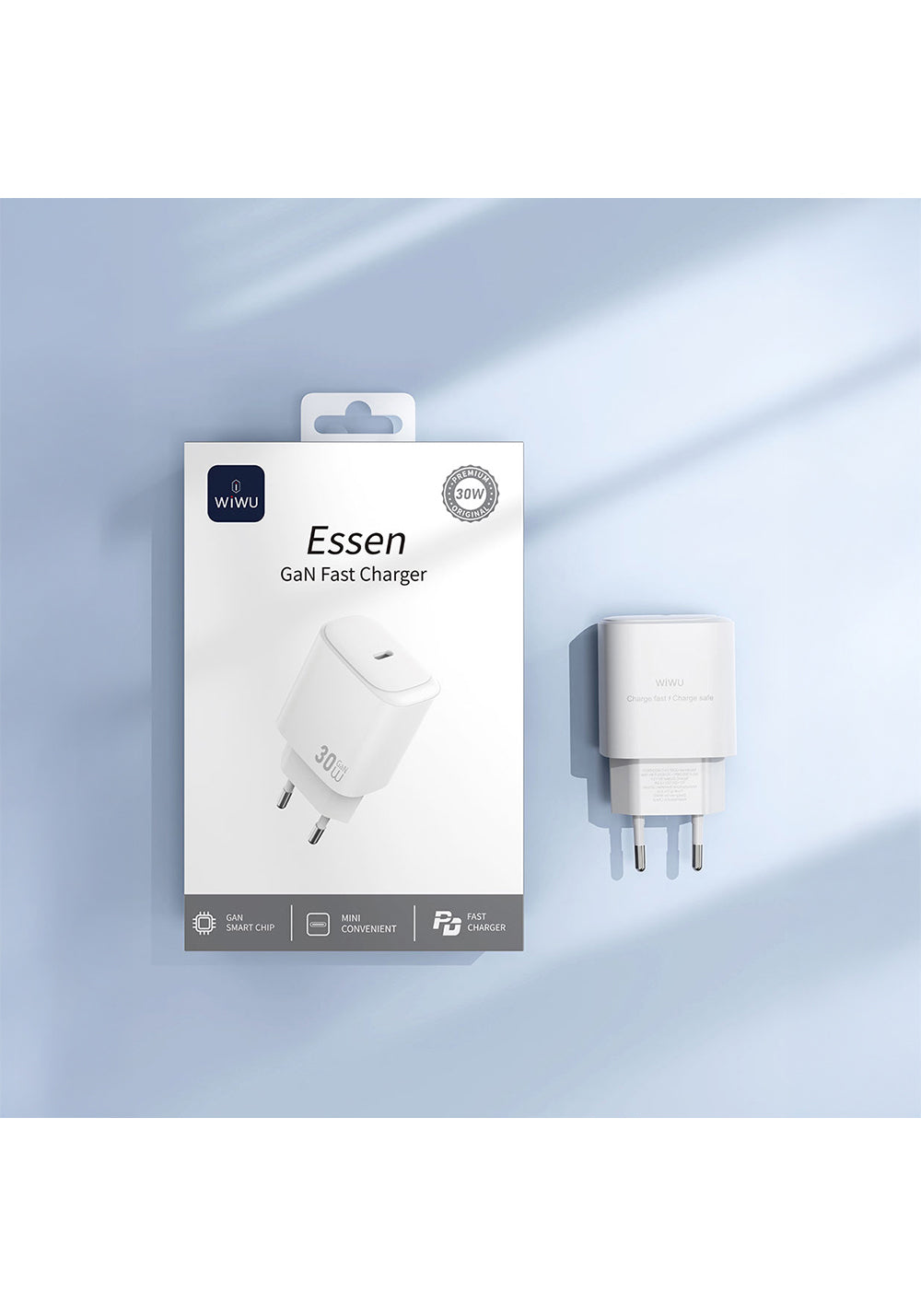 Wiwu Wi-G008 Essen Serisi GaN Tech PD Hızlı Şarj Özellikli Şarj Başlığı 30W