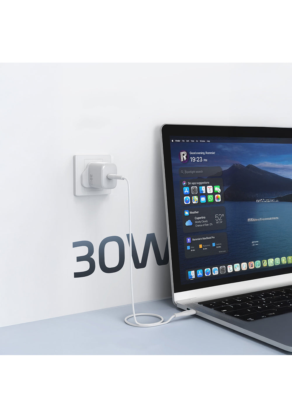Wiwu Wi-G008 Essen Serisi GaN Tech PD Hızlı Şarj Özellikli Şarj Başlığı 30W
