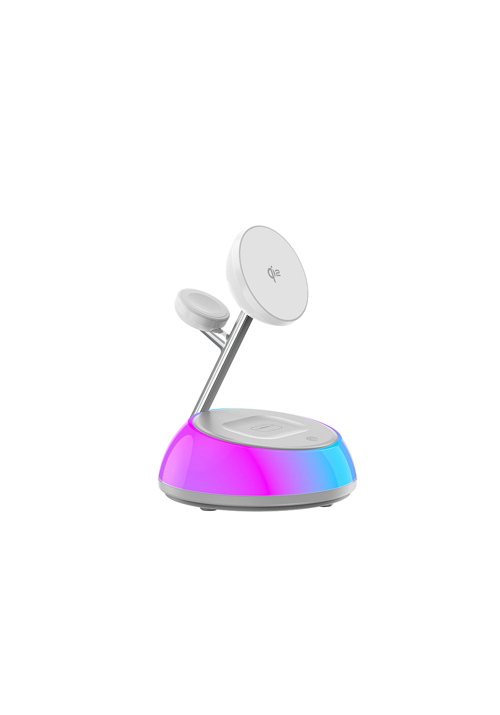 Wiwu Wi-W036 Qi2 3 in 1 Magnetik Hızlı Şarj Özellikli Ambiyans Işıklı Kablosuz Şarj Standı 15W