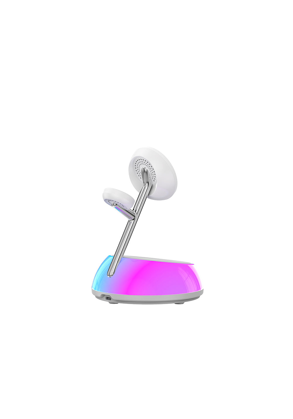 Wiwu Wi-W036 Qi2 3 in 1 Magnetik Hızlı Şarj Özellikli Ambiyans Işıklı Kablosuz Şarj Standı 15W