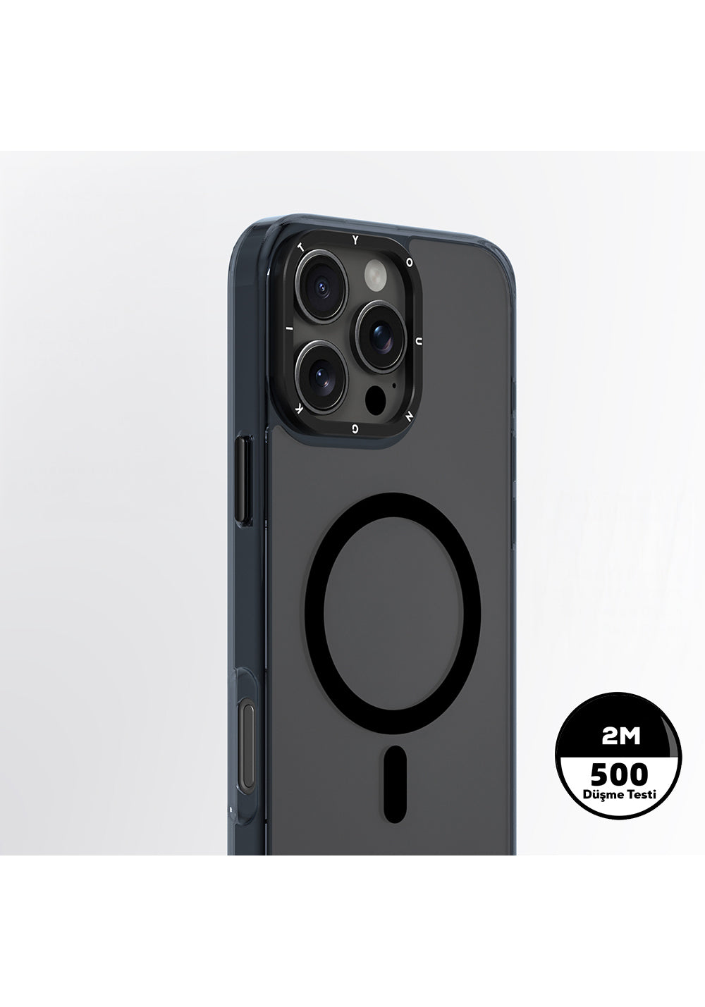 Apple iPhone 16 Pro Max Kılıf Manyetik Şarj Uyumlu Cam Arka Yüzey TPU Youngkit Gemstone Clear Serisi Kapak