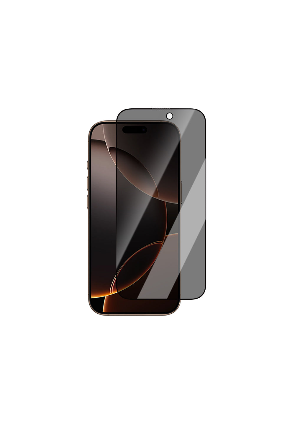 Apple iPhone 16 Pro Max CaseWorld Ultra-Thin Serisi TMQ Privacy 0.15mm 3D Cam Ekran Koruyucu + Uygulama Aparatlı