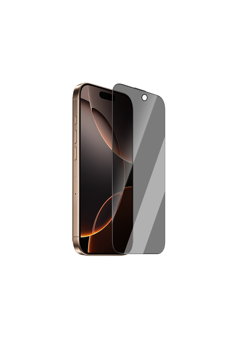 Apple iPhone 16 Pro Max CaseWorld Ultra-Thin Serisi TMQ Privacy 0.15mm 3D Cam Ekran Koruyucu + Uygulama Aparatlı