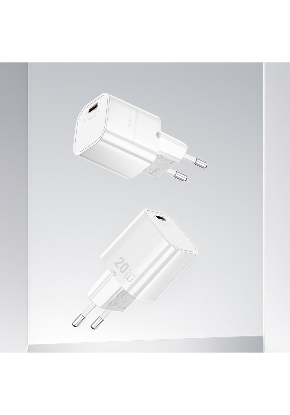 Wiwu Wi-G014 Cube Serisi GaN Tech PD Hızlı Şarj Özellikli Mini Şarj Başlığı 20W