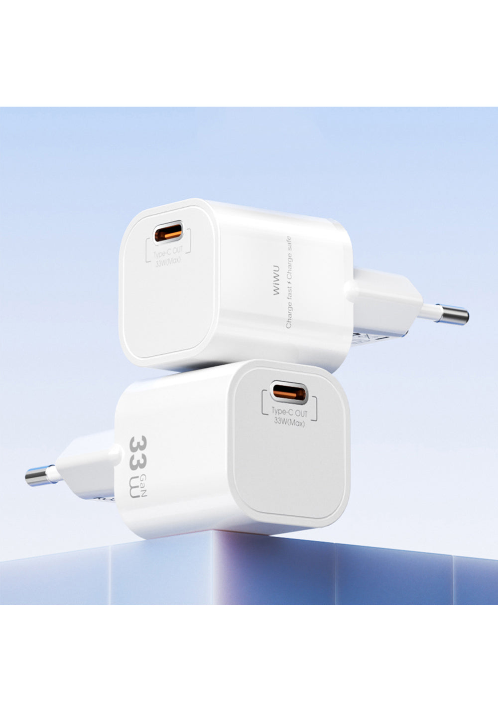 Wiwu Wi-G015 Cube Serisi GaN Tech PD Hızlı Şarj Özellikli Mini Şarj Başlığı 33W