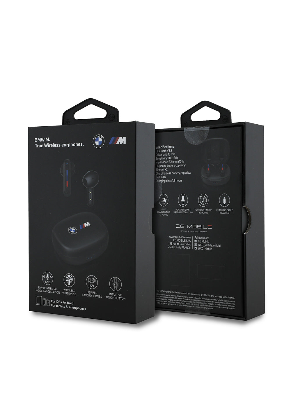 BMW Orijinal Lisanslı ENC Özellikli Kulakiçi TWS Bluetooth Kulaklık M Edition Baskı Logolu v5.3