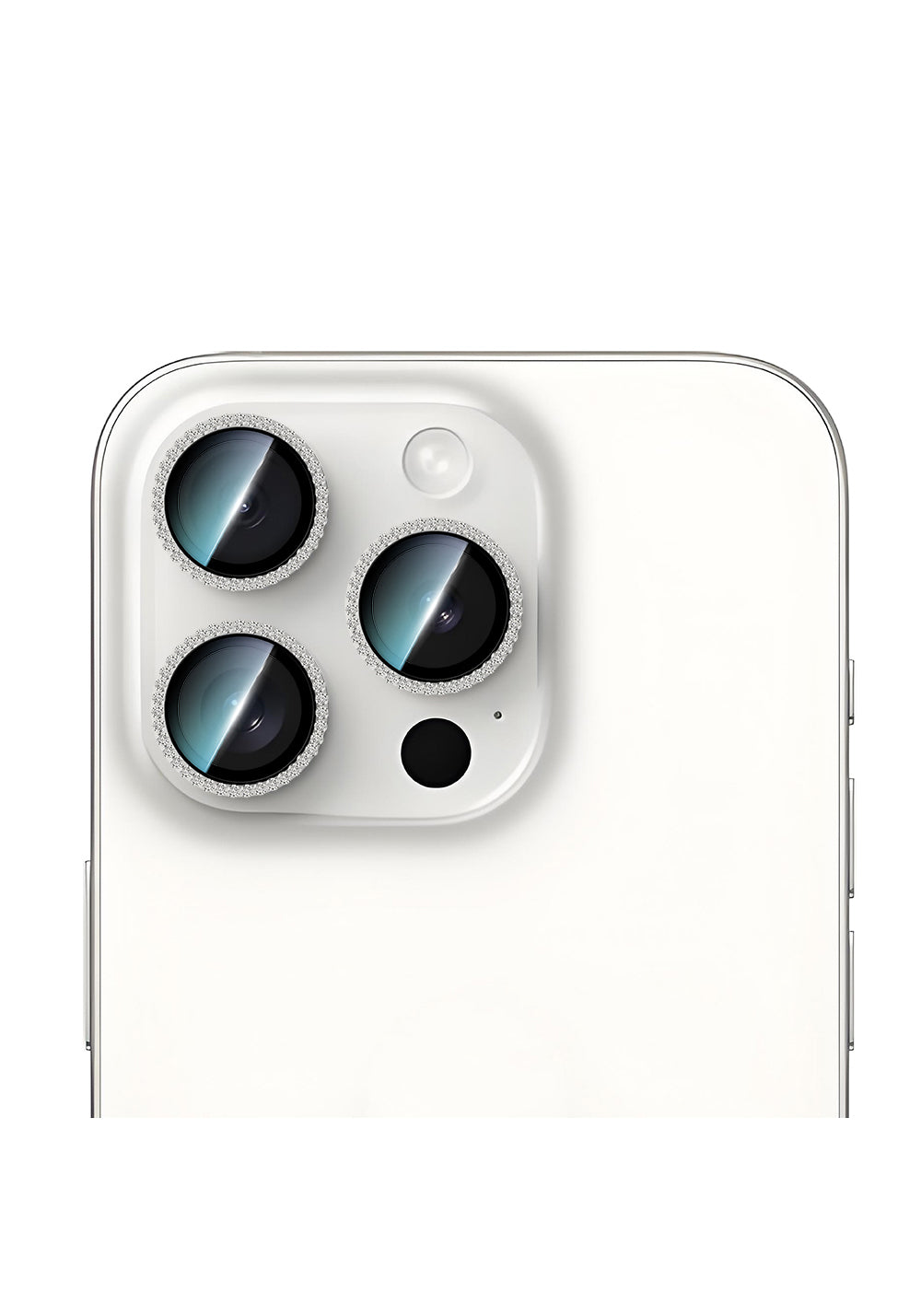 Apple iPhone 15 Pro Max CaseWorld Alloy Sparkling Diamond Serisi Taşlı Lens Koruyucu