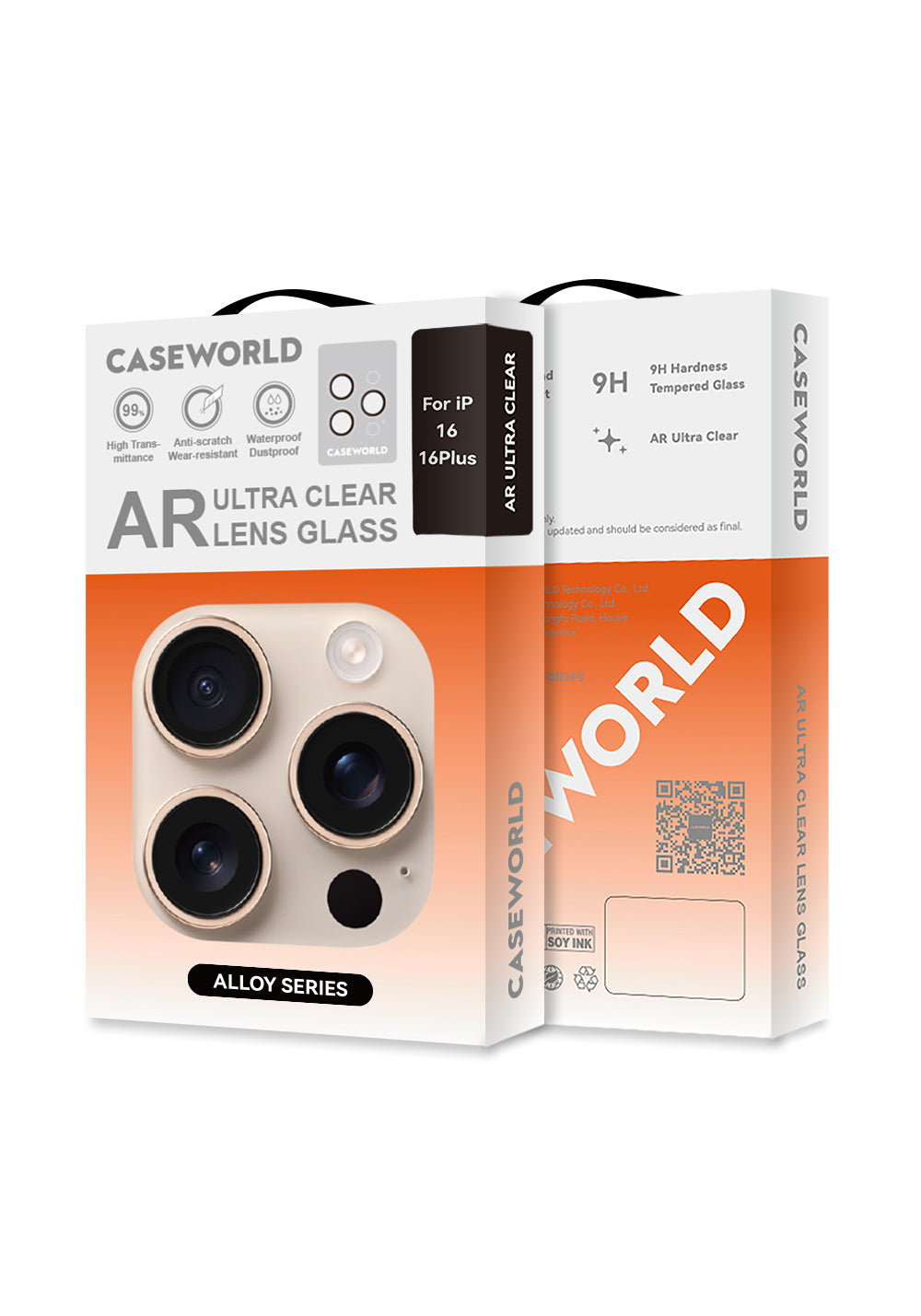 Apple iPhone 16 CaseWorld Alloy Two-Color Serisi Lens Koruyucu