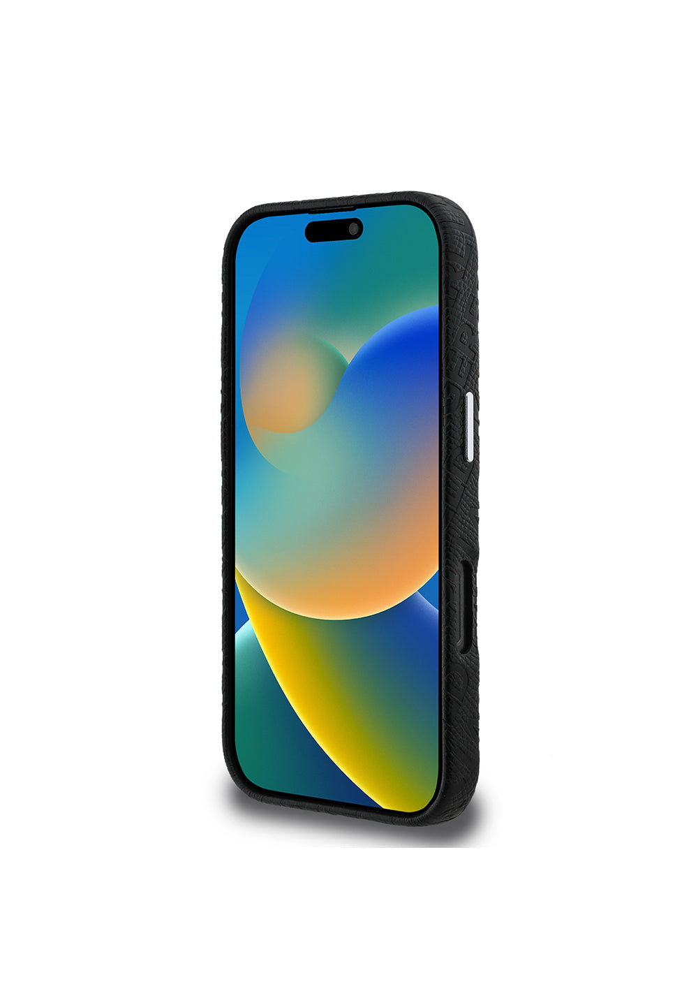 Apple iPhone 16 Pro Max Kılıf Karl Lagerfeld Orijinal Lisanslı PU Deri Damgalı Metal Yazı Logolu Kapak