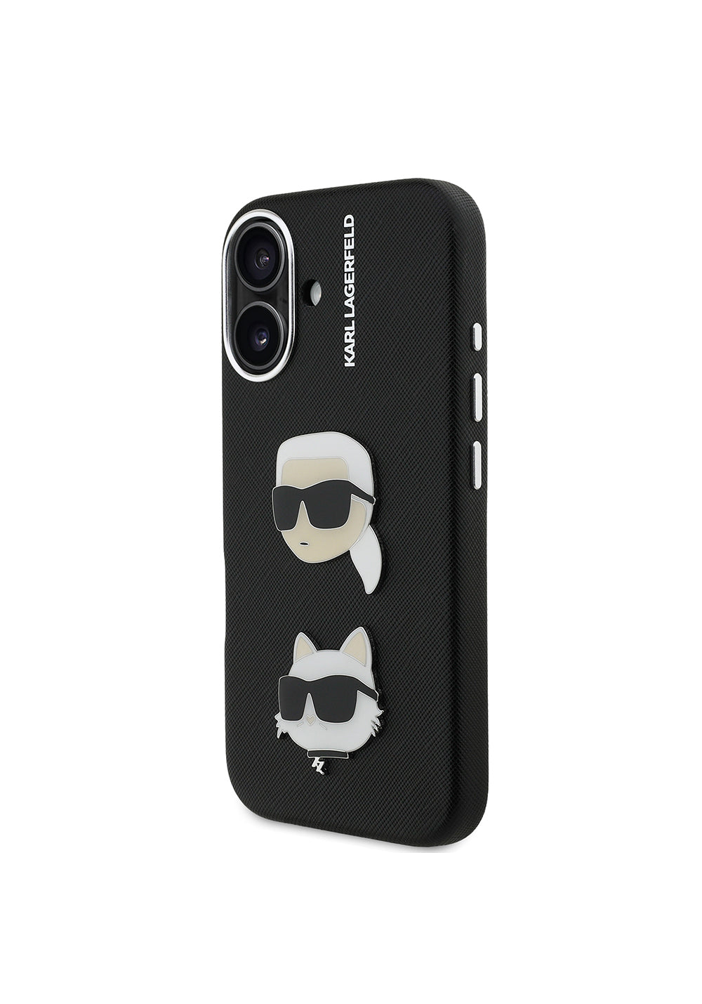 Apple iPhone 16 Kılıf Karl Lagerfeld Orijinal Lisanslı K&C Heads Pin Kapak