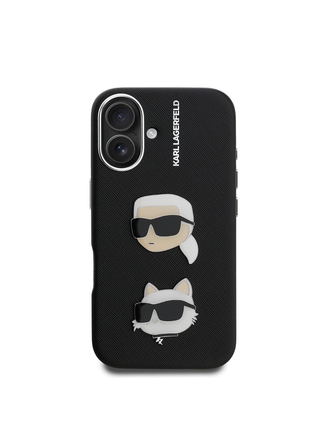 Apple iPhone 16 Kılıf Karl Lagerfeld Orijinal Lisanslı K&C Heads Pin Kapak