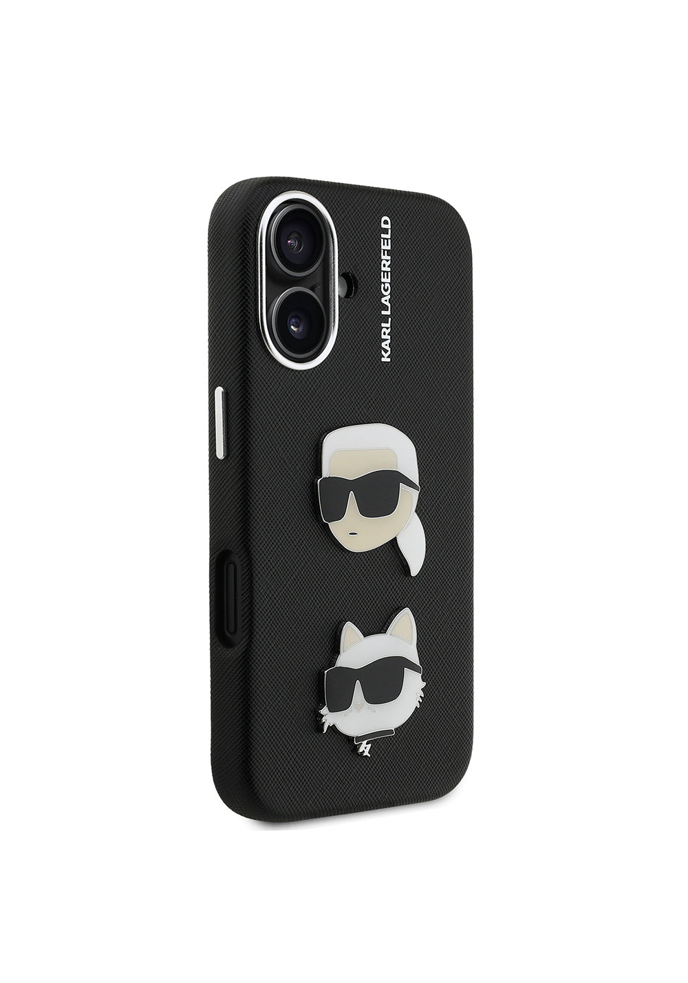 Apple iPhone 16 Kılıf Karl Lagerfeld Orijinal Lisanslı K&C Heads Pin Kapak