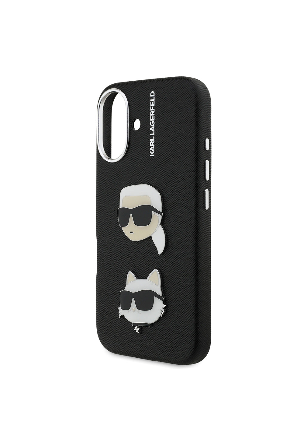 Apple iPhone 16 Kılıf Karl Lagerfeld Orijinal Lisanslı K&C Heads Pin Kapak
