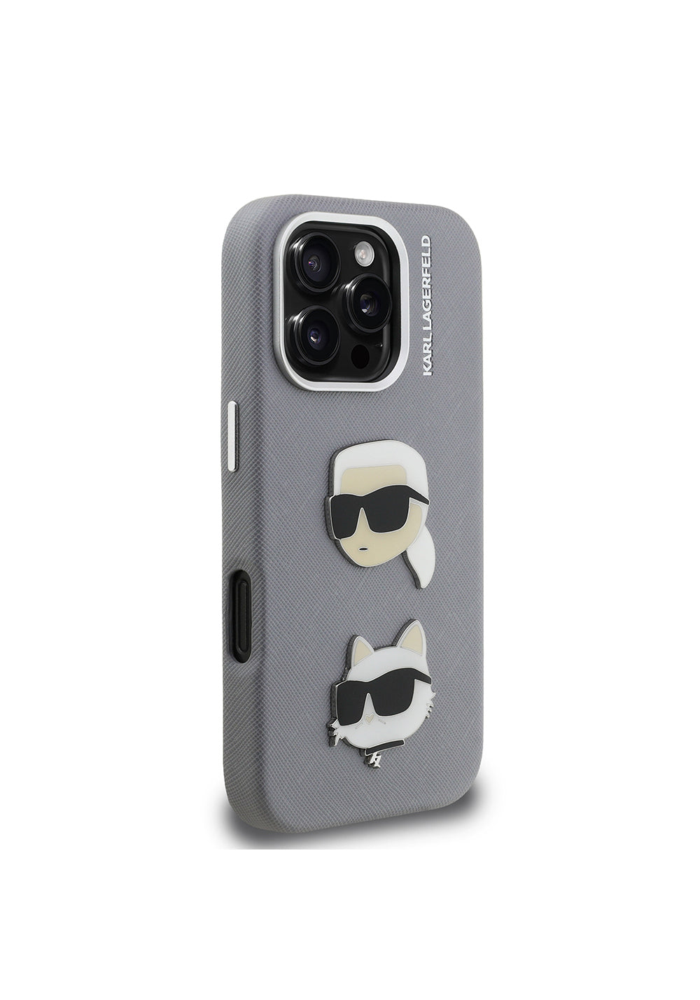 Apple iPhone 16 Pro Max Kılıf Karl Lagerfeld Orijinal Lisanslı K&C Heads Pin Kapak