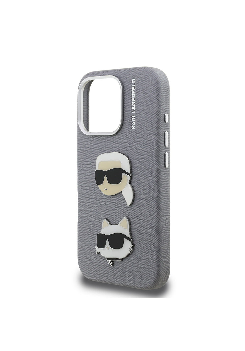 Apple iPhone 16 Pro Max Kılıf Karl Lagerfeld Orijinal Lisanslı K&C Heads Pin Kapak