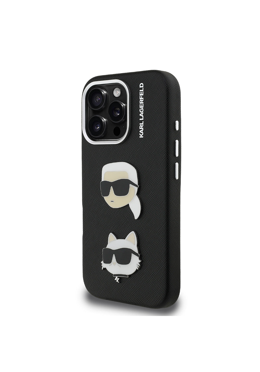 Apple iPhone 16 Pro Max Kılıf Karl Lagerfeld Orijinal Lisanslı K&C Heads Pin Kapak