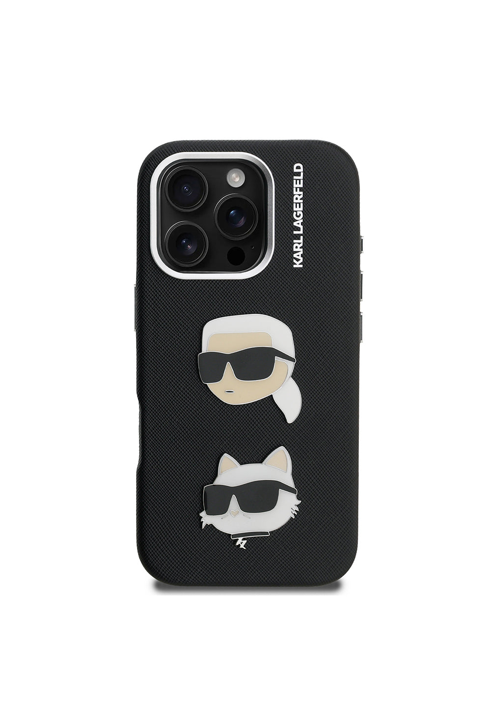 Apple iPhone 16 Pro Max Kılıf Karl Lagerfeld Orijinal Lisanslı K&C Heads Pin Kapak
