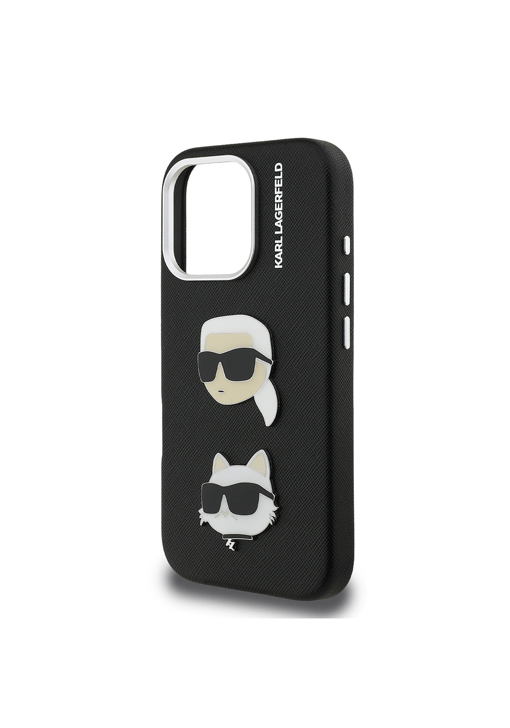 Apple iPhone 16 Pro Max Kılıf Karl Lagerfeld Orijinal Lisanslı K&C Heads Pin Kapak
