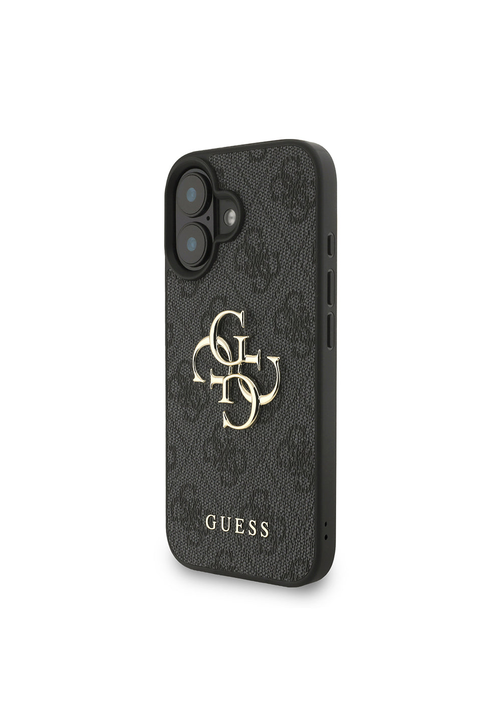 Apple iPhone 16 Kılıf Guess Orijinal Lisanslı PU Deri Bilek Askı İpli Metal Büyük 4G ve Yazı Logolu Kapak