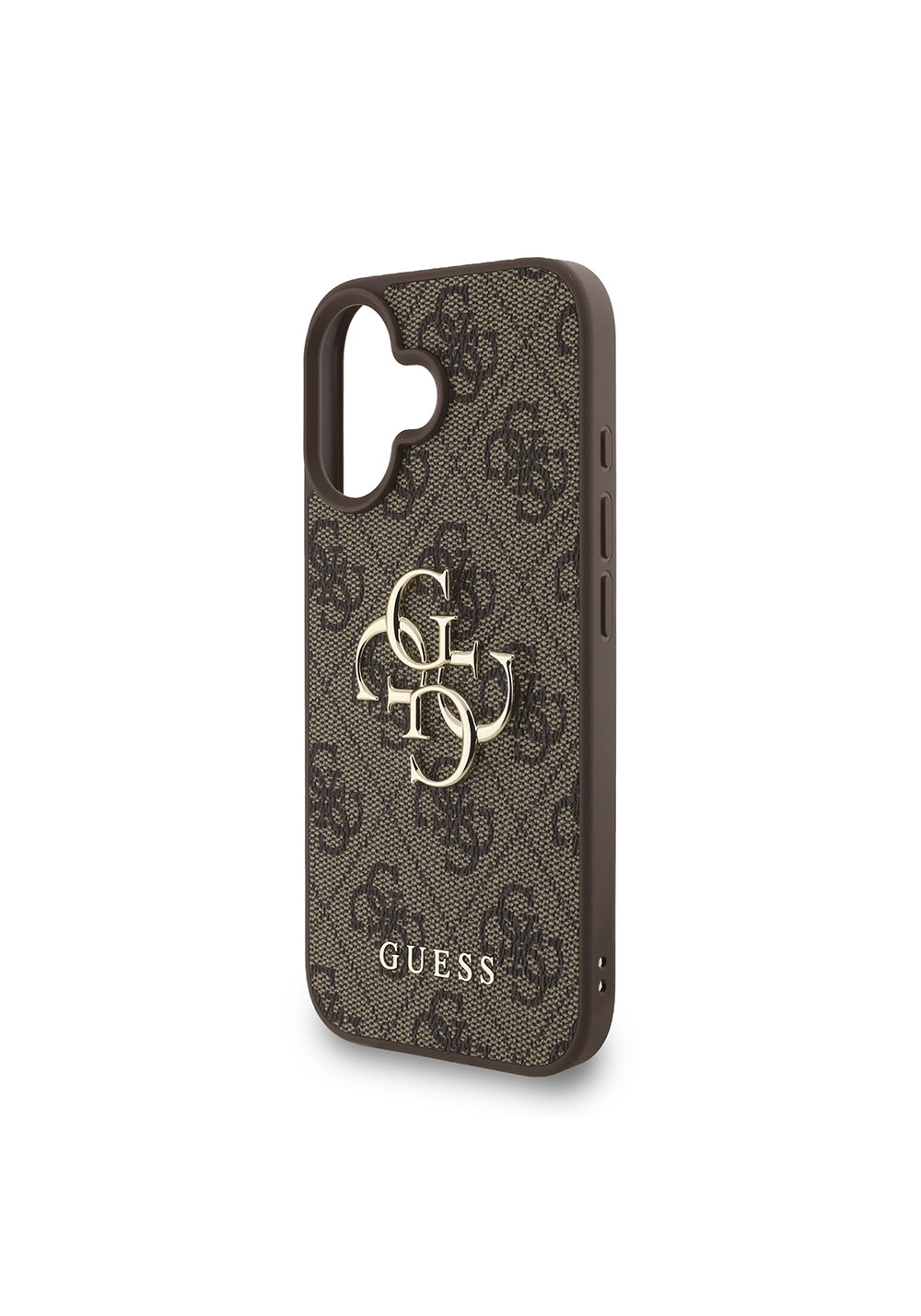 Apple iPhone 16 Kılıf Guess Orijinal Lisanslı PU Deri Bilek Askı İpli Metal Büyük 4G ve Yazı Logolu Kapak
