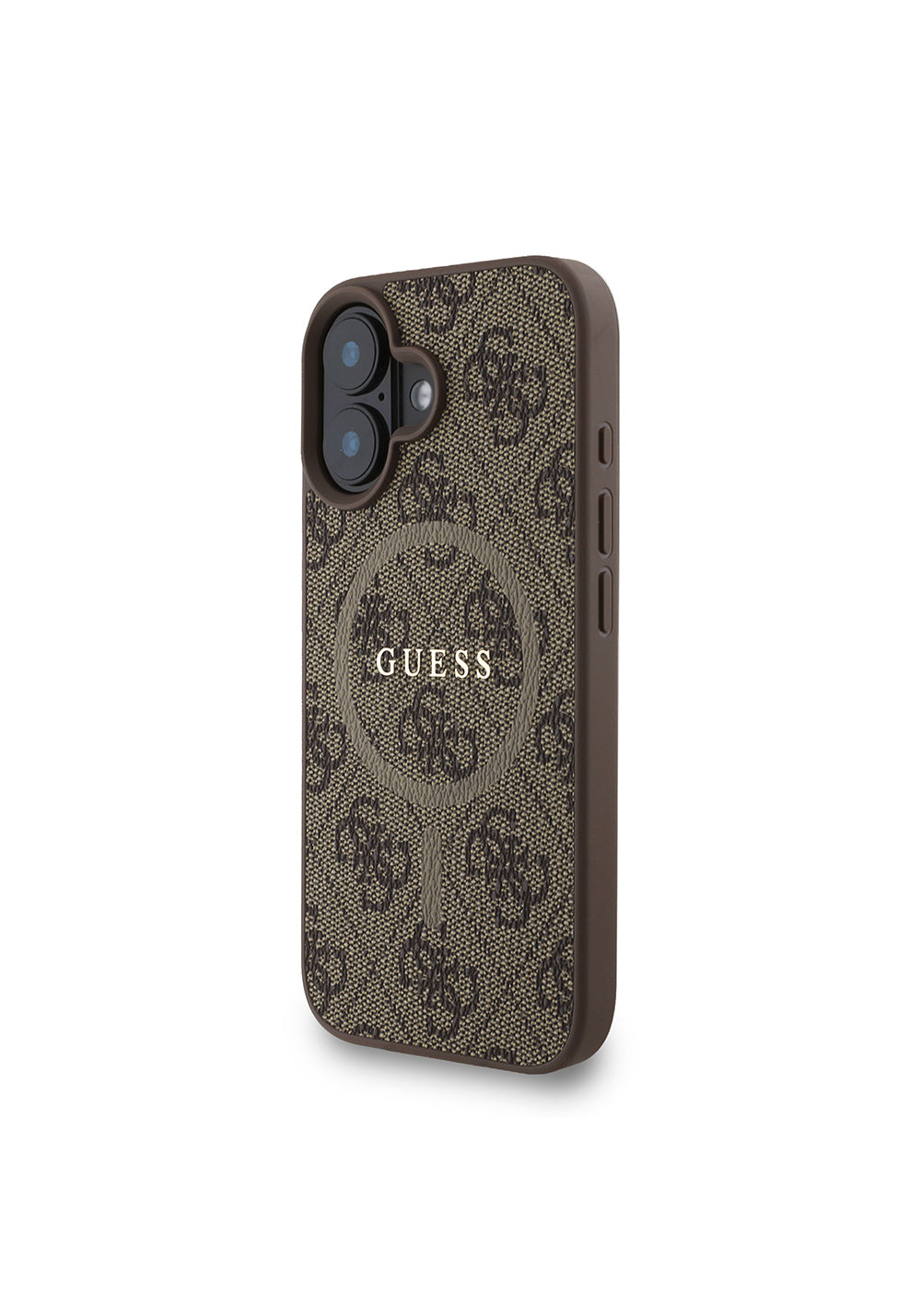 Apple iPhone 16 Plus Kılıf Guess Orijinal Lisanslı Manyetik Şarj Uyumlu PU Deri Bilek Askı İpli Yazı Logolu Kapak