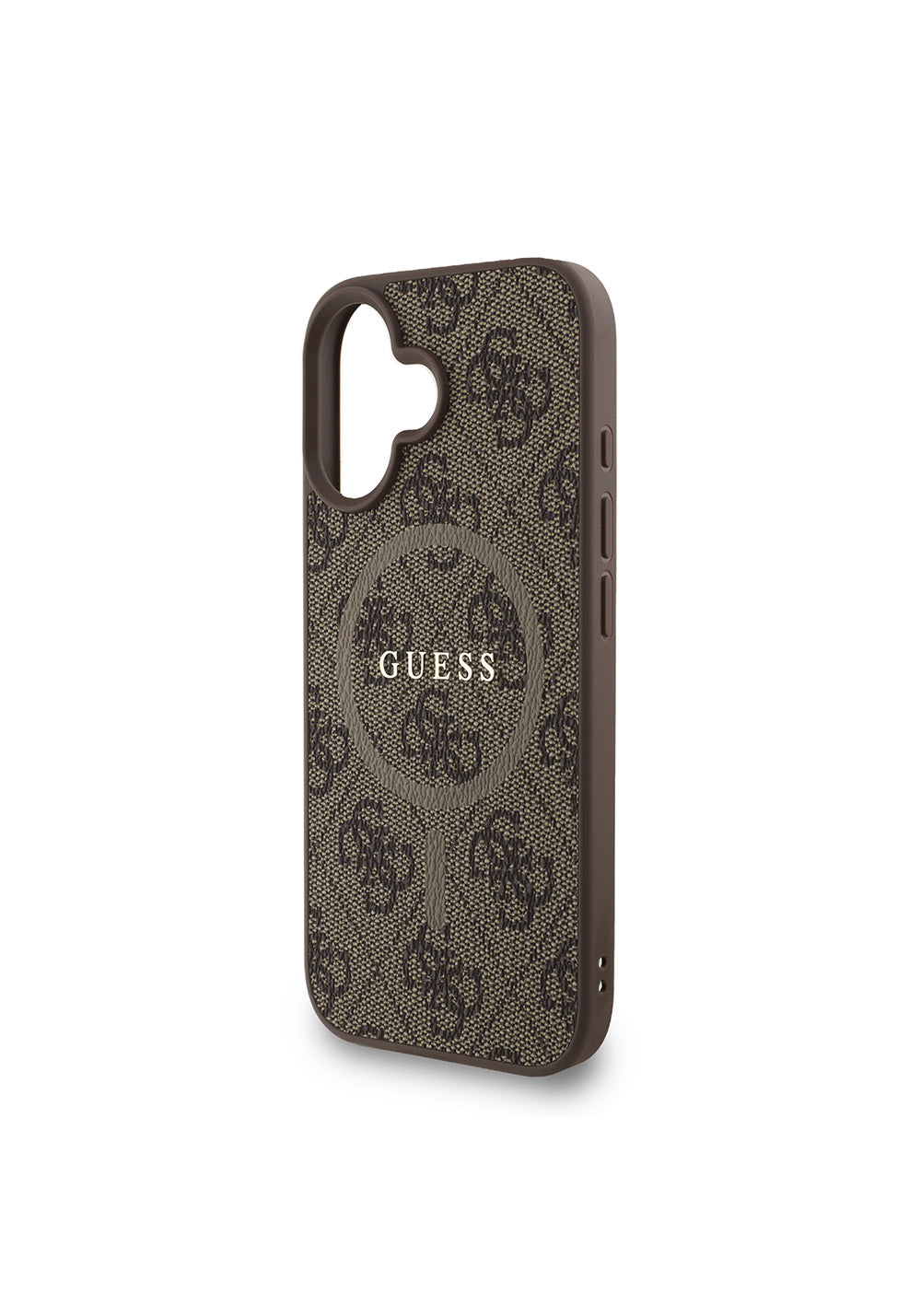 Apple iPhone 16 Plus Kılıf Guess Orijinal Lisanslı Manyetik Şarj Uyumlu PU Deri Bilek Askı İpli Yazı Logolu Kapak