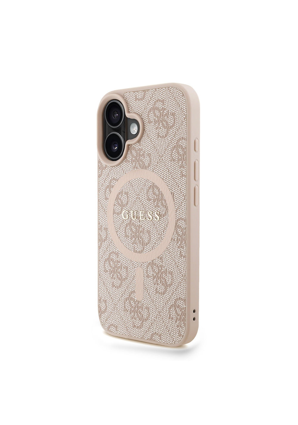 Apple iPhone 16 Plus Kılıf Guess Orijinal Lisanslı Manyetik Şarj Uyumlu PU Deri Bilek Askı İpli Yazı Logolu Kapak