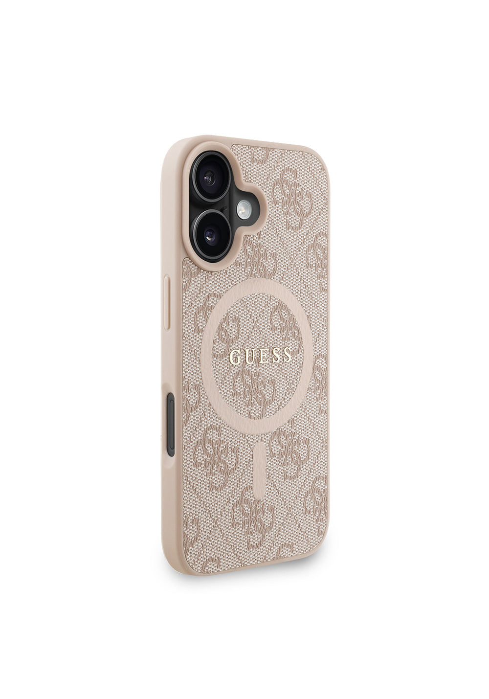 Apple iPhone 16 Plus Kılıf Guess Orijinal Lisanslı Manyetik Şarj Uyumlu PU Deri Bilek Askı İpli Yazı Logolu Kapak