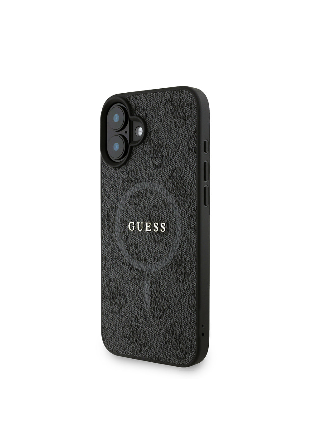 Apple iPhone 16 Plus Kılıf Guess Orijinal Lisanslı Manyetik Şarj Uyumlu PU Deri Bilek Askı İpli Yazı Logolu Kapak