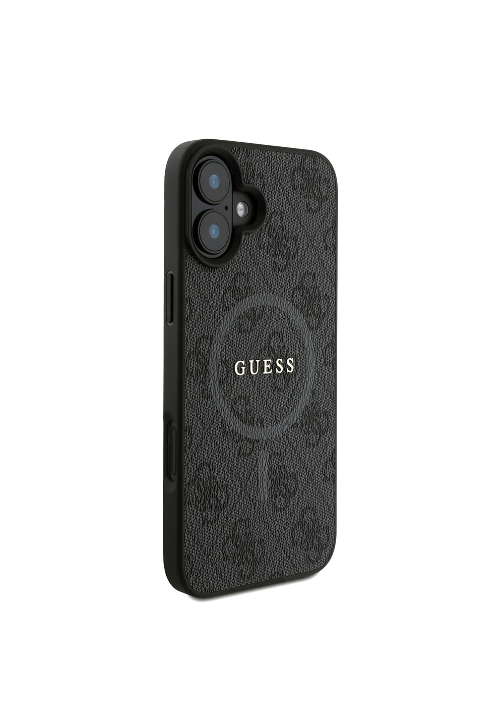 Apple iPhone 16 Plus Kılıf Guess Orijinal Lisanslı Manyetik Şarj Uyumlu PU Deri Bilek Askı İpli Yazı Logolu Kapak