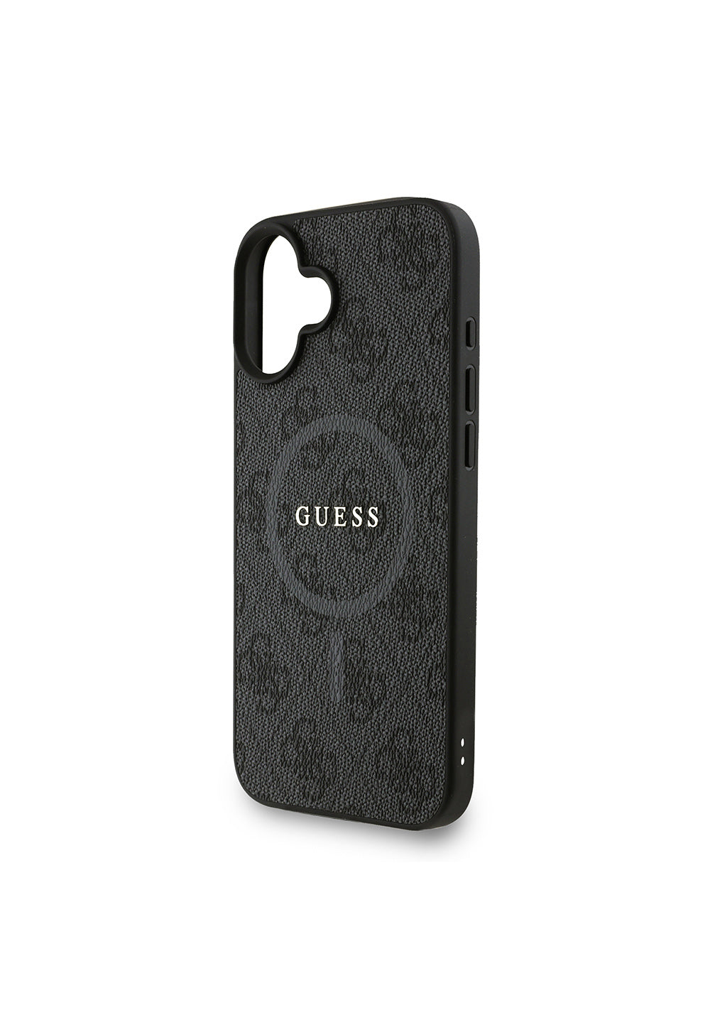 Apple iPhone 16 Plus Kılıf Guess Orijinal Lisanslı Manyetik Şarj Uyumlu PU Deri Bilek Askı İpli Yazı Logolu Kapak