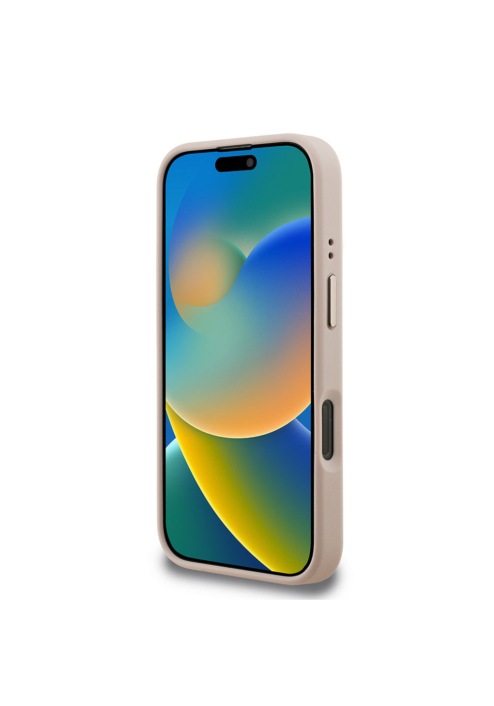 Apple iPhone 16 Pro Kılıf Guess Orijinal Lisanslı PU Deri Taşlı Üçgen Logo 4G Desenli Kamera Standlı Kapak