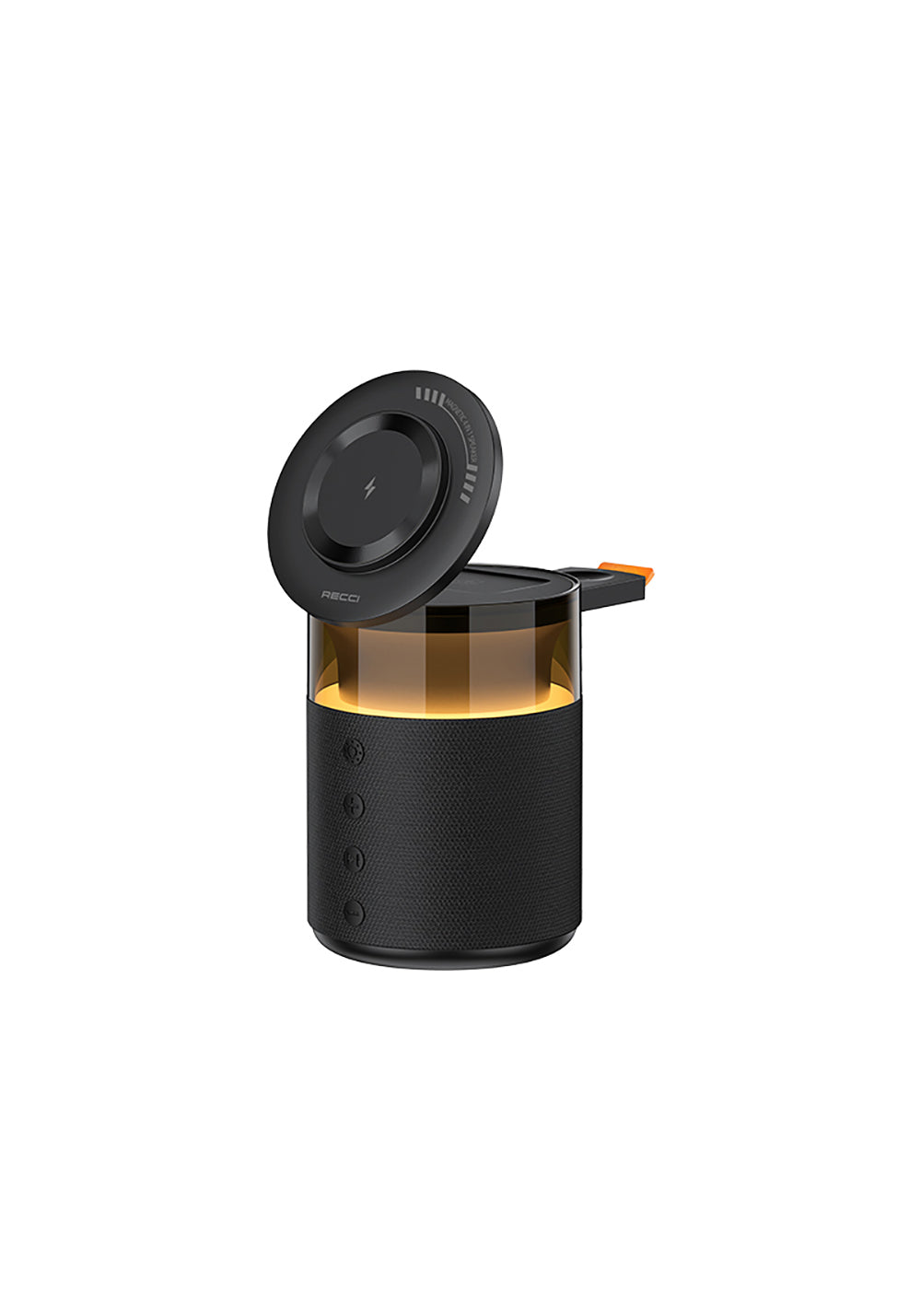 Recci RCW-51 Kablosuz Şarj Standı Ambiyans Işıklı Bluetooth Speaker Hoparlör Özellikli
