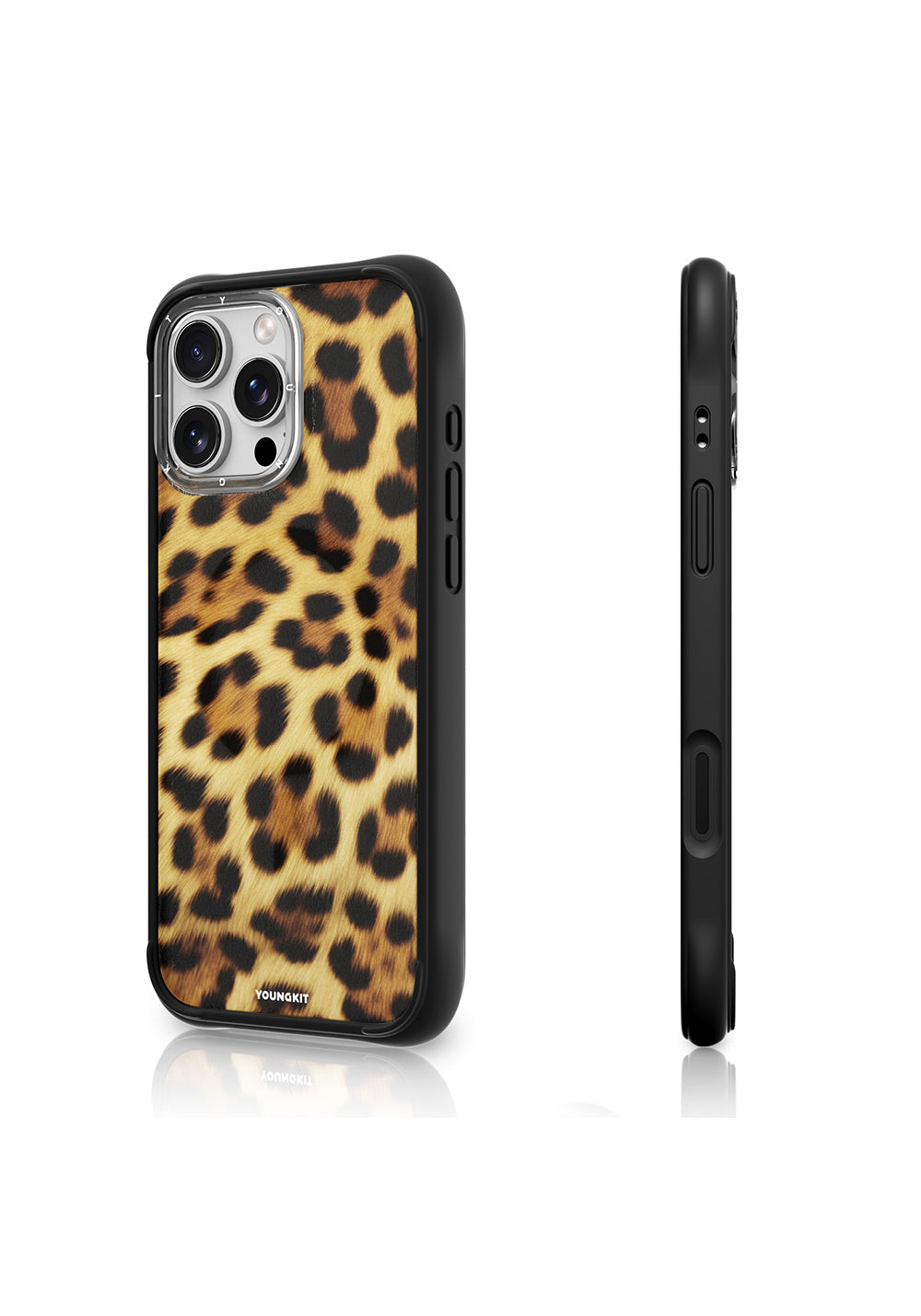 Apple iPhone 16 Pro Kılıf Manyetik Şarj Uyumlu Youngkit Leopard Serisi Kapak
