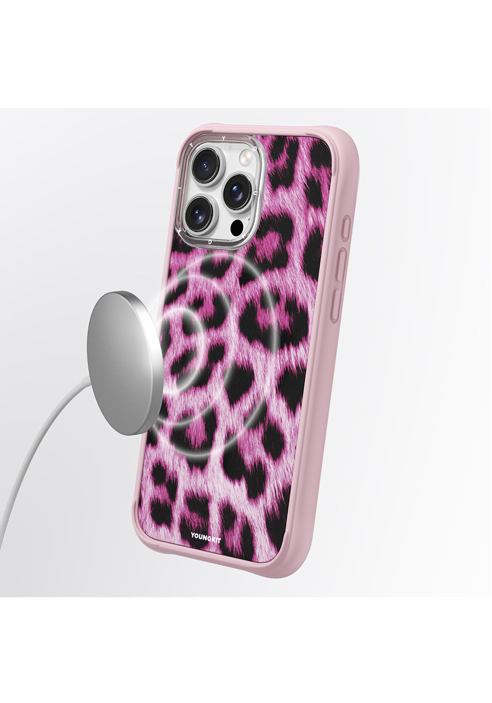 Apple iPhone 16 Pro Max Kılıf Manyetik Şarj Uyumlu Youngkit Leopard Serisi Kapak