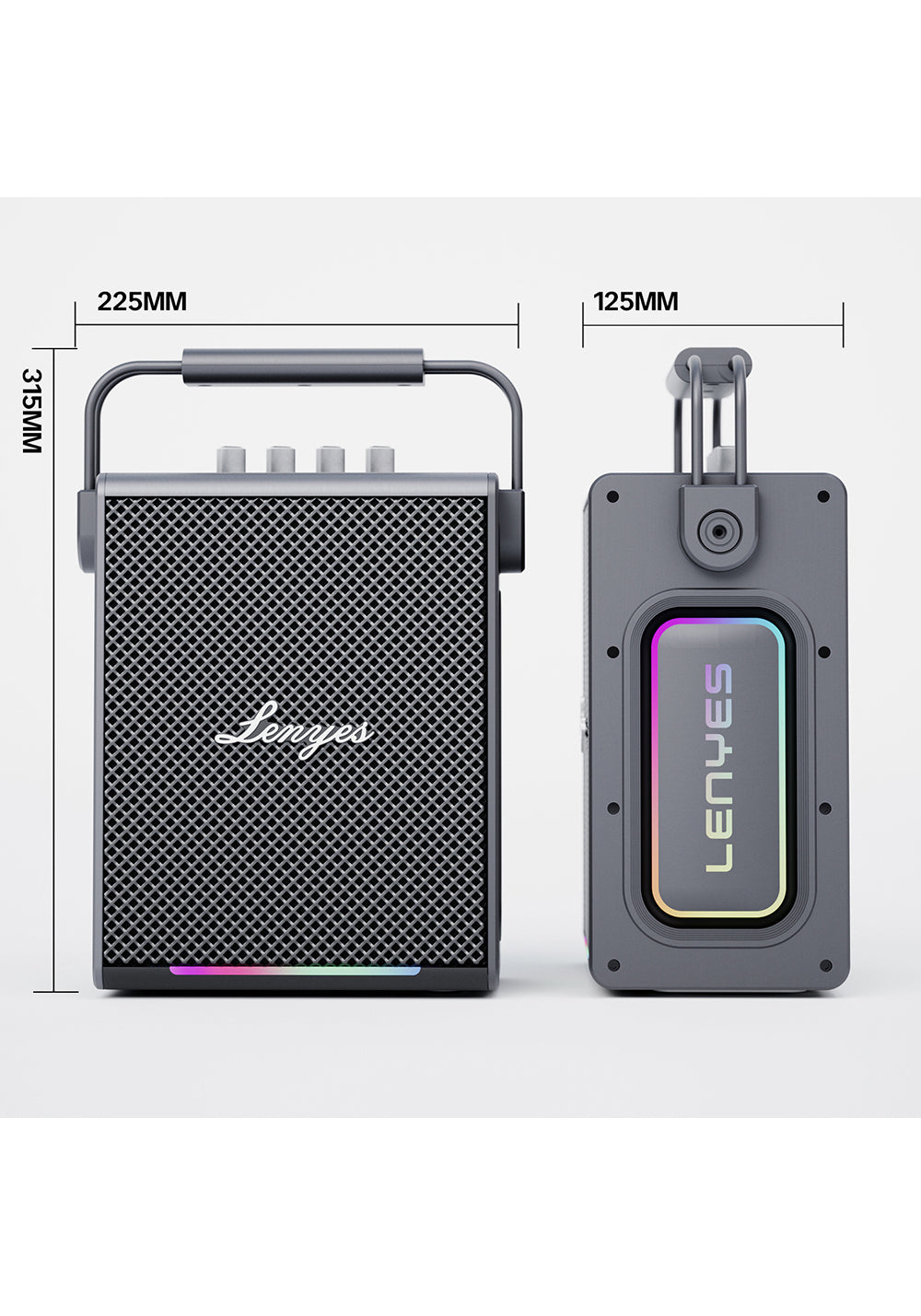 Lenyes Titan 1 Serisi RGB Işıklı Çift Mikrofonlu Bluetooth Speaker Hoparlör v5.3 5000mAh