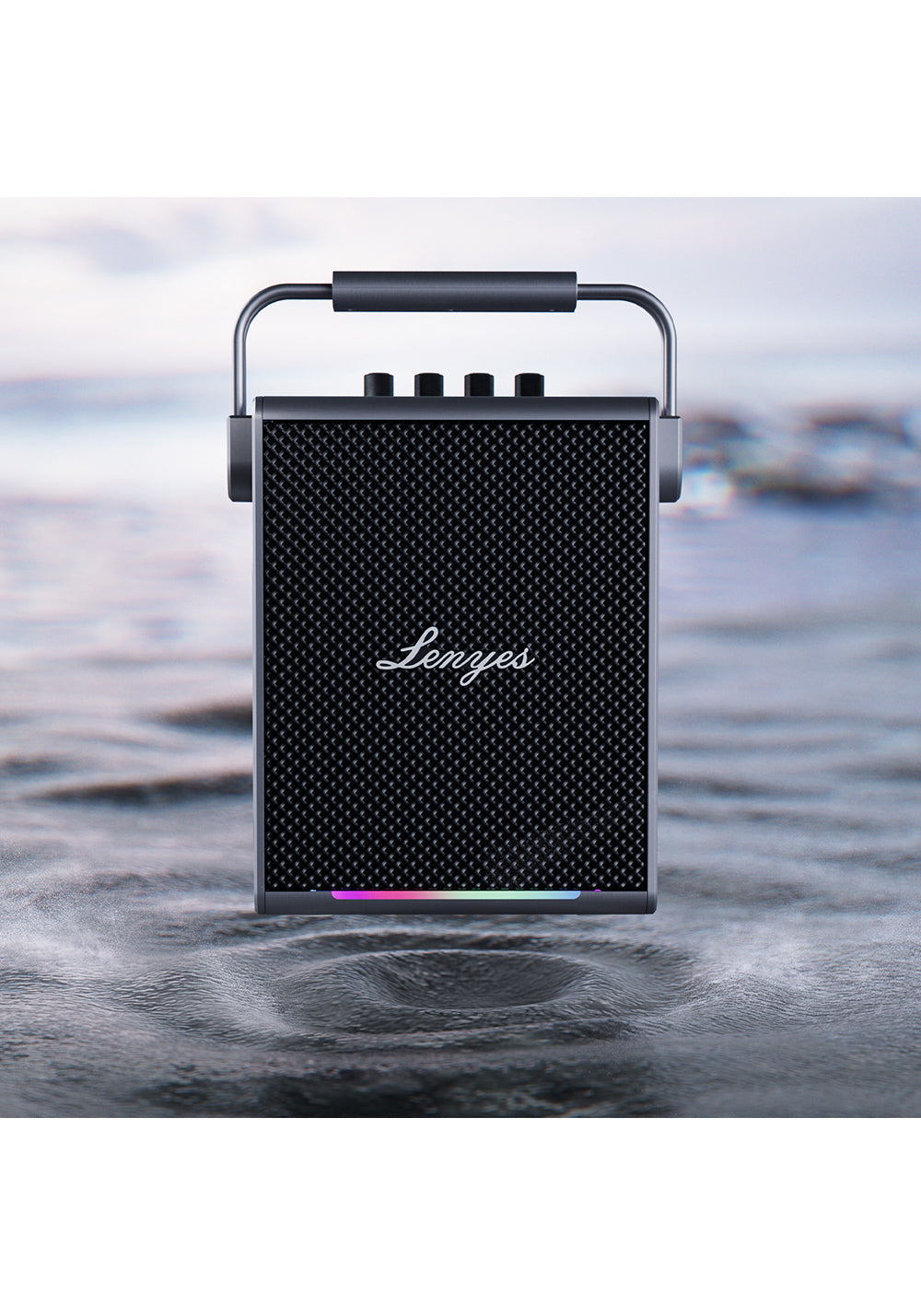 Lenyes Titan 1 Serisi RGB Işıklı Çift Mikrofonlu Bluetooth Speaker Hoparlör v5.3 5000mAh