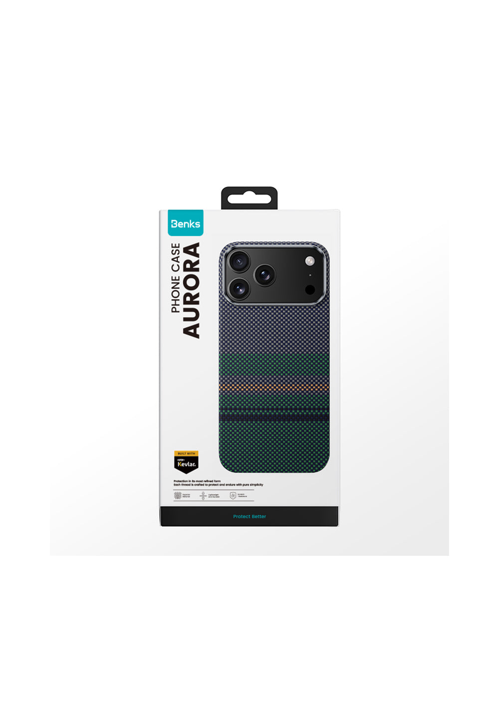 Apple iPhone 17 Pro Max Kılıf Manyetik Şarj Uyumlu Karbon Fiber Tasarımlı Benks Aurora ArmorAir Kevlar Kapak