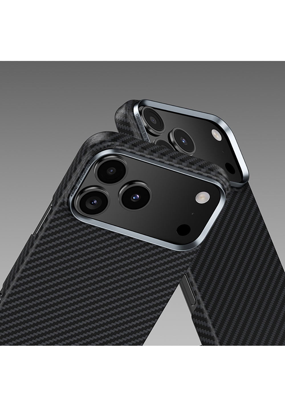 Apple iPhone 17 Kılıf Benks Manyetik Şarj Uyumlu Metal Kamera Çerçeveli Magnetik ArmorAir 600D Kevlar Karbon Fiber Kapak