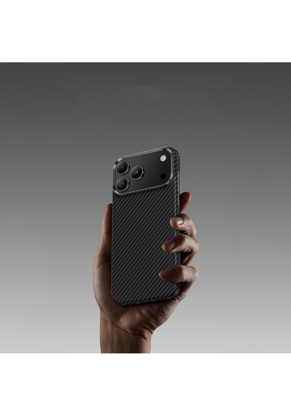 Apple iPhone 17 Kılıf Benks Manyetik Şarj Uyumlu Metal Kamera Çerçeveli Magnetik ArmorAir 600D Kevlar Karbon Fiber Kapak