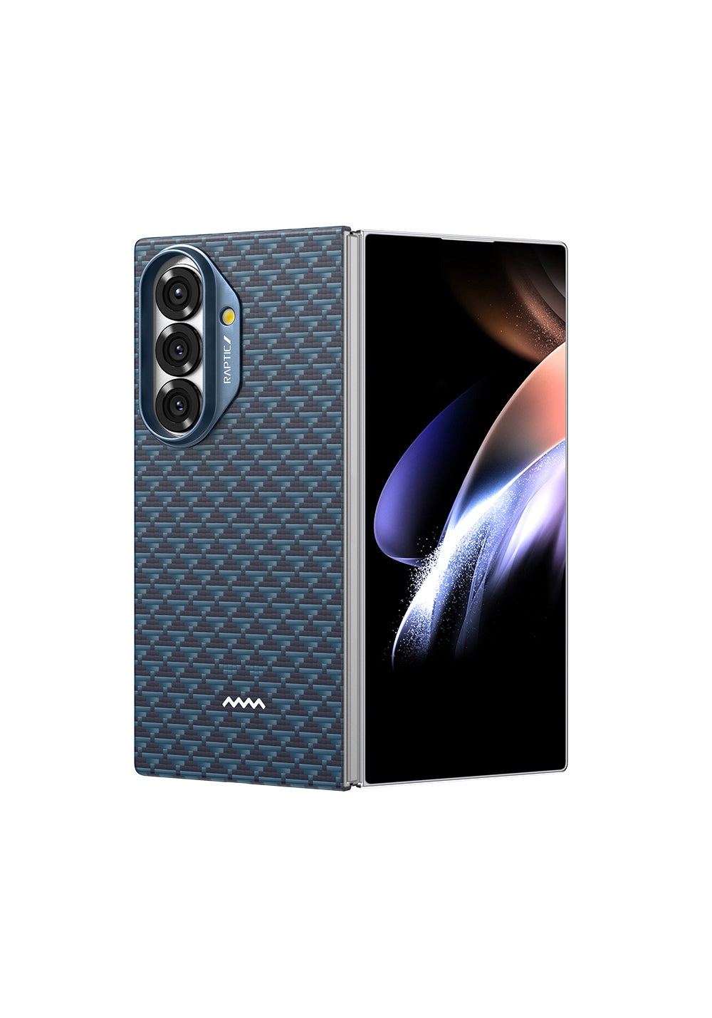 Galaxy Z Fold 7 Kılıf Manyetik Şarj Uyumlu Raptic Aramid Skin Origin Serisi Karbon Kapak