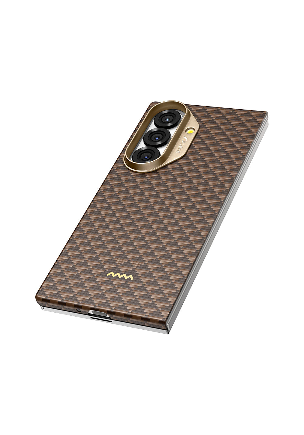 Galaxy Z Fold 7 Kılıf Manyetik Şarj Uyumlu Raptic Aramid Skin Origin Serisi Karbon Kapak