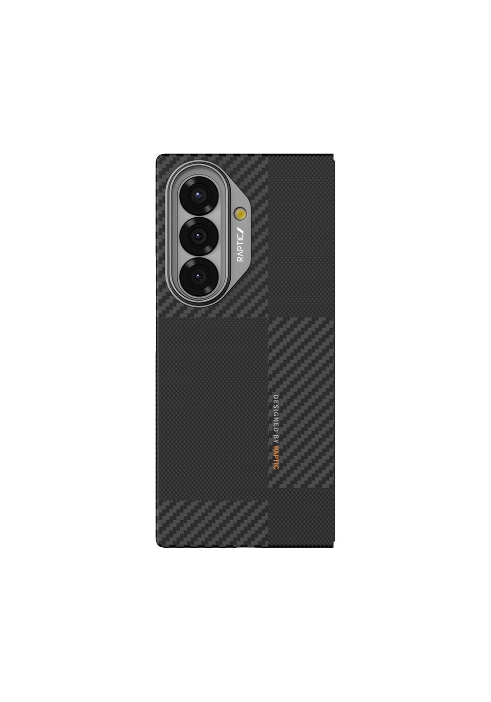 Galaxy Z Fold 7 Kılıf Manyetik Şarj Uyumlu 600D Metal Kamera Çerçeveli Raptic Aramid Karbon Fiber Geotik Serisi Kapak